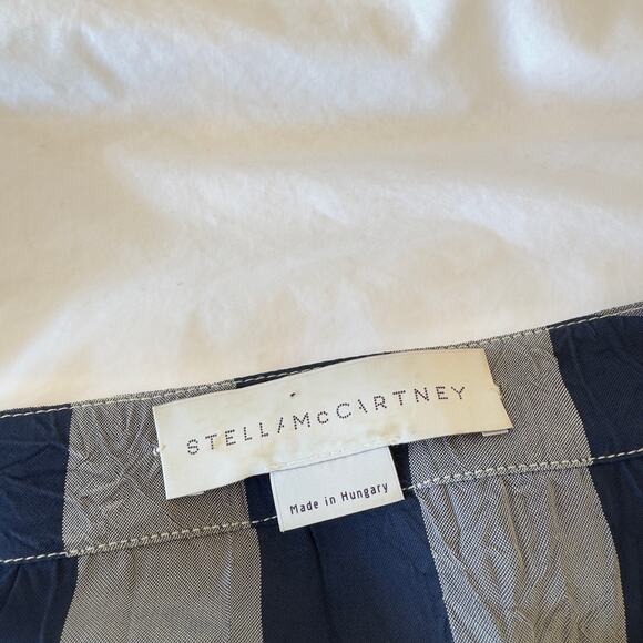 Stella McCartney Navy Plaid Silk Dress Size 40 - Picture 2 of 12